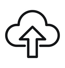 Cloud Upload Line Vector Icon
