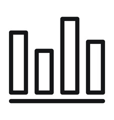 Bar Chart Line Vector Icon