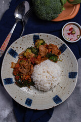 Stir Fried Pork with Roasted Red Chili Paste