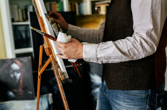 Painter at work