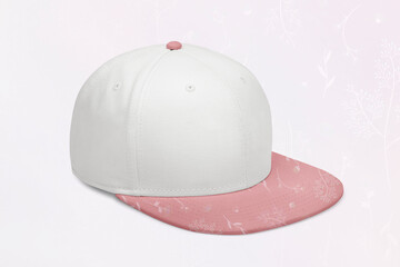 Fototapeta premium White and pink cap headwear accessory