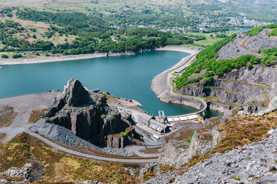 Lake near the old slate mine with terraces