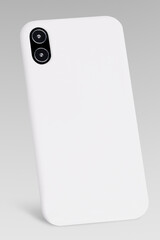 White mobile phone case mockup product showcase