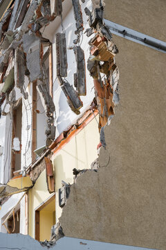 House detail during demolition process