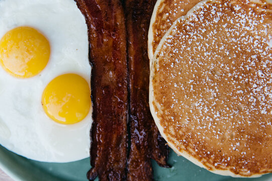 Eggs Bacon And Pancakes Breakfast Food