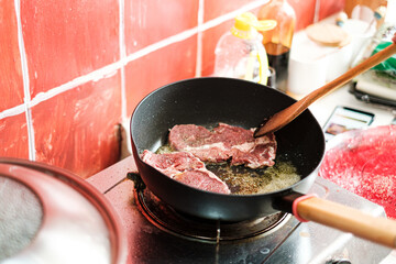cooking steak