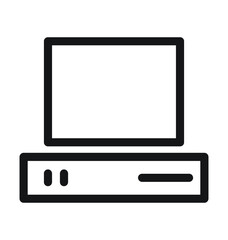 Personal Computer Vector Outline Icon 