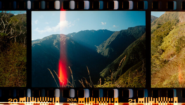 Overlooking the mountains on a hike in Maui
