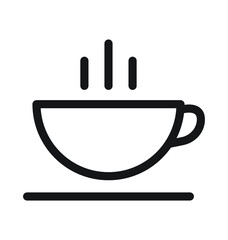 Hot Tea Vector Outline Icon  