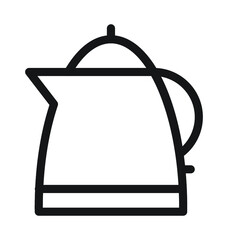 Electric Kettle Vector Outline Icon 