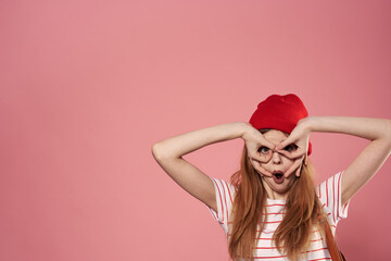 Glamorous woman fashionable clothes cropped view emotions fun