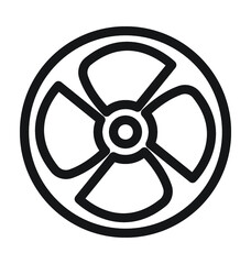 Obraz premium Exhaust Fan Vector Outline Icon 