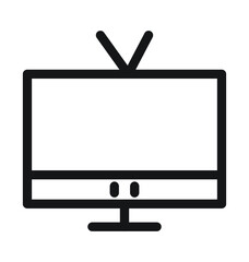 LED TV Vector Outline Icon 