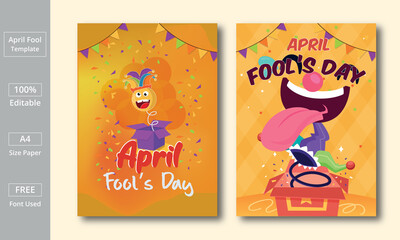 Fototapeta premium April fools day. Social media flyer templates for April fools day. promotion, poster, flier, blog, article, marketing, ad.