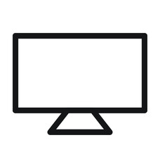 HD TV Vector Outline Icon 