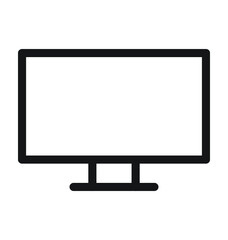 LED TV Vector Outline Icon  