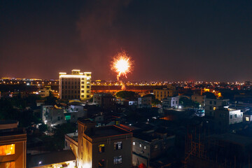 Fireworks at night