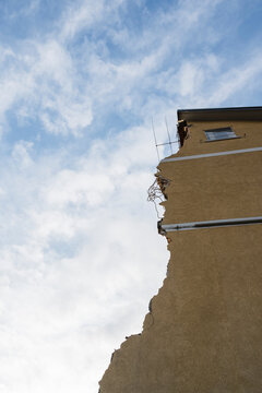House detail during demolition process
