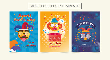 April Fool's Day Flyer set. April fools day party. flyer, blog, article, marketing, ad, poster, promotion.