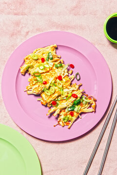 Korean enoki mushroom pancakes