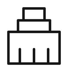 Network Hub Vector Outline Icon