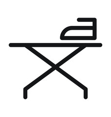 Ironing Vector Outline Icon