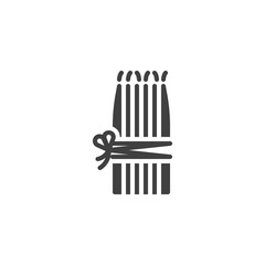 Easter candles vector icon