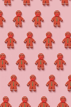 Vertical plasticine pattern from Gingerbread men.
