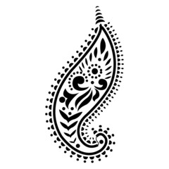 Kalamkari textile painting art from India with ornamental Mango designs