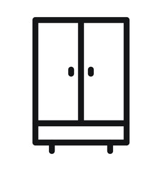 Cupboard Vector Outline Icon