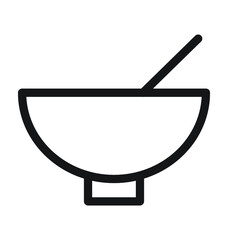 Bowl Vector Outline Icon