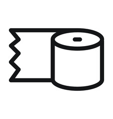 Tissue Roll Vector Outline Icon