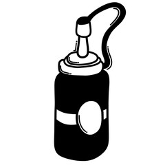 Sauce bottle doodle vector icon. Drawing sketch illustration hand drawn line eps10