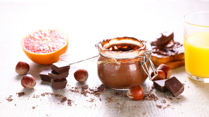 chocolate spread with orange juice
