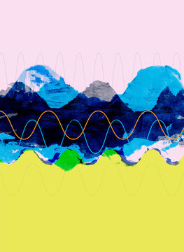 Soundwave Frequency Grunge Illustration