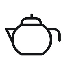 Teapot Vector Outline Icon 