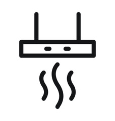Kitchen Hood Vector Outline Icon 