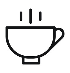 Hot Tea Vector Outline Icon