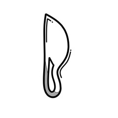 Scalpel doodle vector icon. Drawing sketch illustration hand drawn line eps10