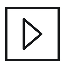 Play Button Vector Outline Icon