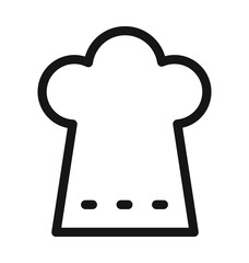 Chef Hat Vector Outline Icon
