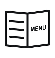 Menu Book Vector Outline Icon