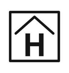 Hotel Sign Vector Outline Icon