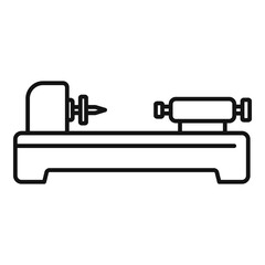 Factory lathe icon, outline style