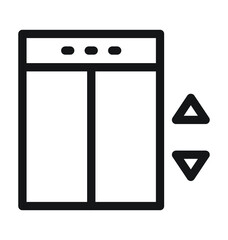 Elevator Vector Outline Icon