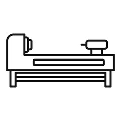 Grinding lathe icon, outline style
