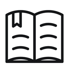 Opened Book Vector Outline Icon