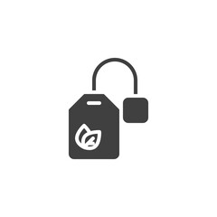 Tea bag vector icon