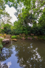 Fototapeta na wymiar Chinese Scholar's garden in Hamilton Gardens, New Zealand.