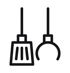 Janitorial Services Vector Outline Icon